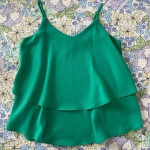 Green Tank Top Blouse